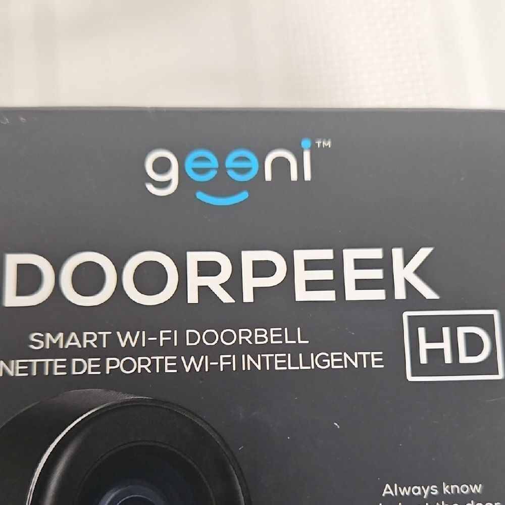 HOST PICK Geeni Doorpeek Smart Wi-Fi Doorbell - Black - Picture 2 of 16